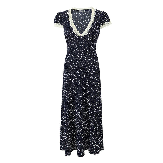 MADALINA POLKA DOT MIDI DRESS