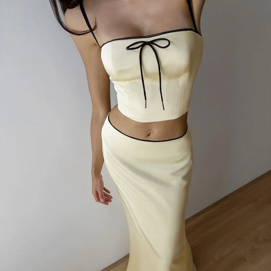 DALILA SATIN TWO PIECE SET