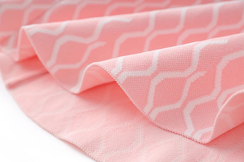 NALA PLAID MINI DRESS BABY PINK