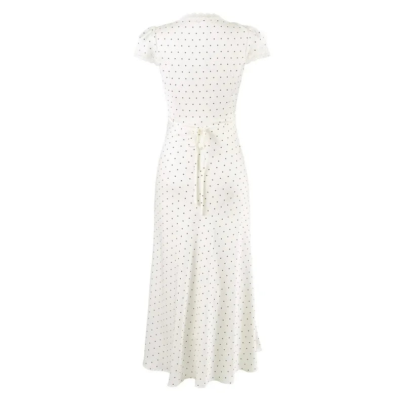 MARGOT POLKA DOT SATIN DRESS