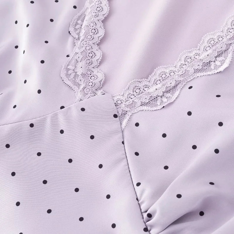MARGOT POLKA DOT SATIN DRESS
