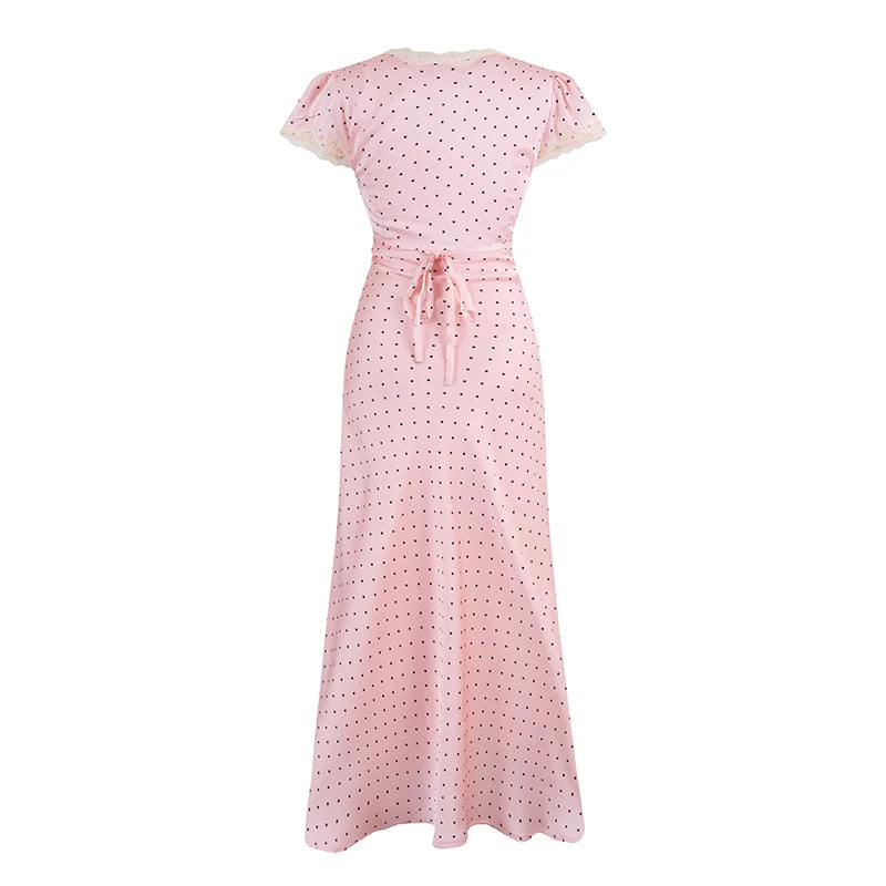 MARGOT POLKA DOT SATIN DRESS
