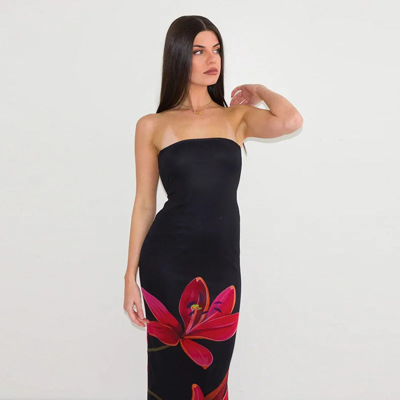 LELI OFF SHOULDER MAXI DRESS