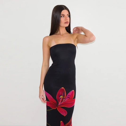 LELI OFF SHOULDER MAXI DRESS