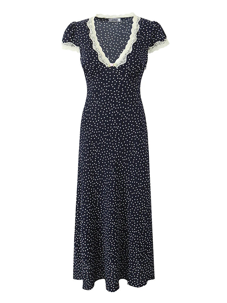 MADALINA POLKA DOT MIDI DRESS