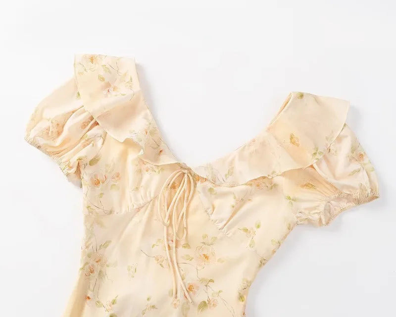 LETO POLKA DOT SATIN DRESS