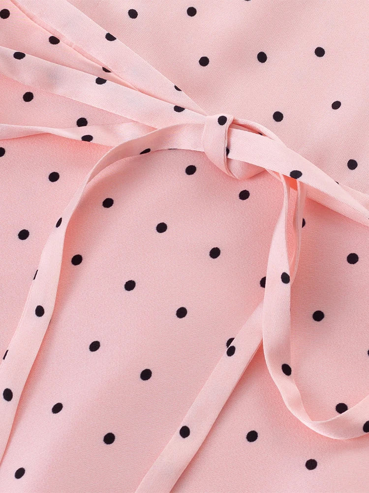 MARGOT POLKA DOT SATIN DRESS
