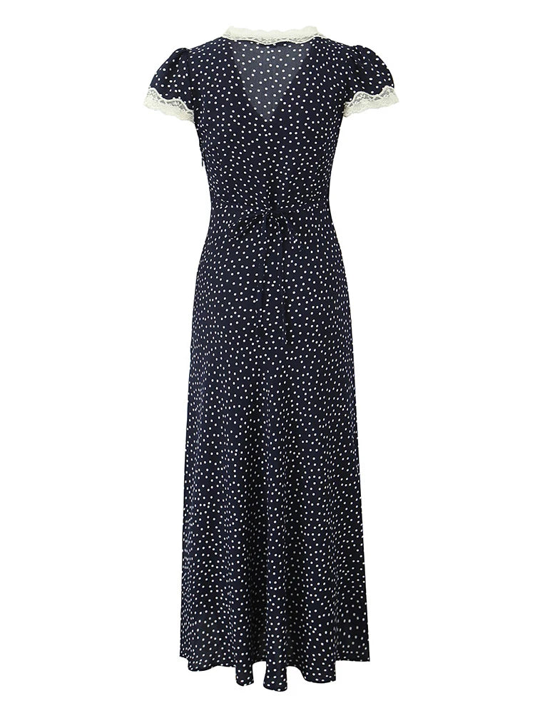 MADALINA POLKA DOT MIDI DRESS
