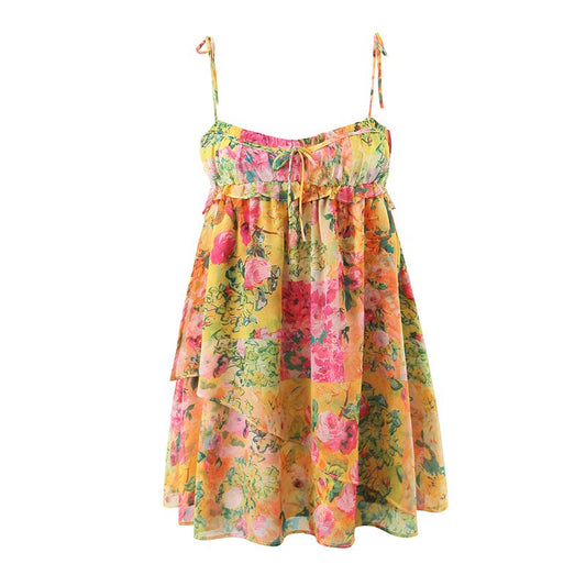 MONACO FLORAL MINI DRESS