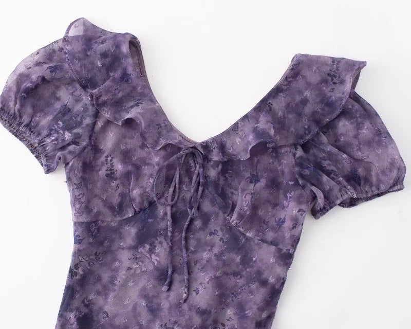 LETO POLKA DOT SATIN DRESS
