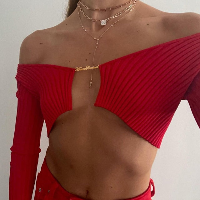 LIEN CROPPED SWEATER