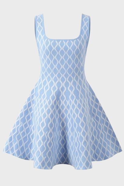 NALA PLAID MINI DRESS BLUE